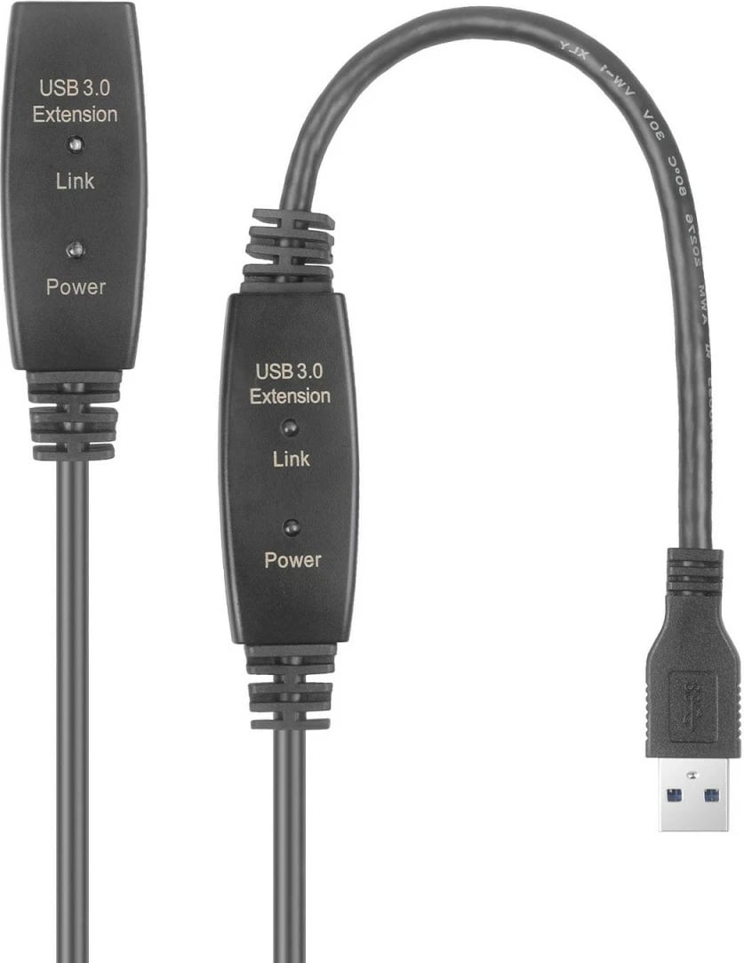 Kabllo zgjatues USB 3.0 TB, 15 m, e zezë