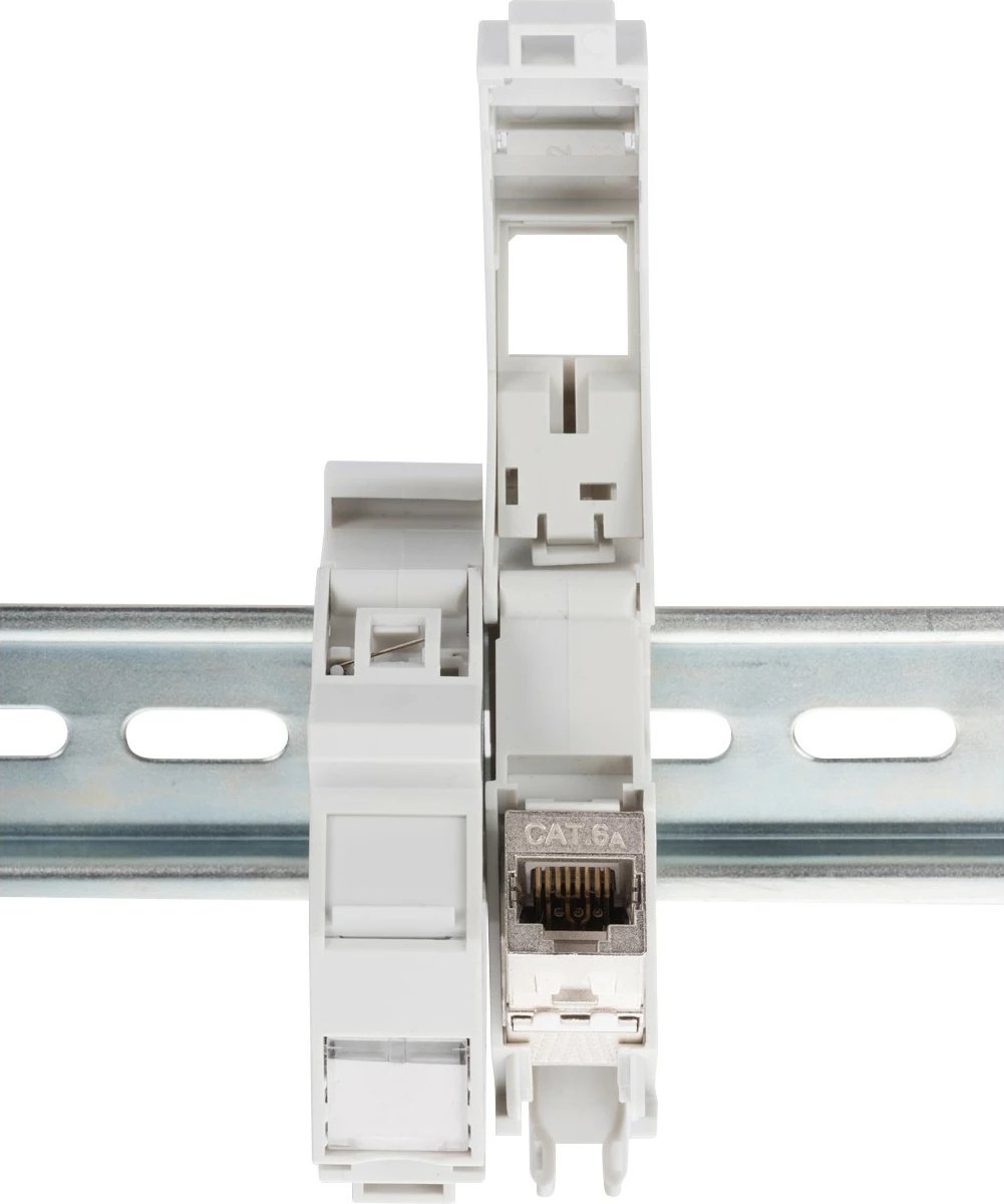Adapter rrjeti Digitus Hutschinen për Keystone Module, RJ-45, IP20, bardhë