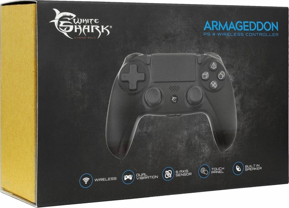 GAMEPAD WHITE SHARK ARMAGEDDON GPW-4003 | WIRELESS PS4/PS3/PC ANALOG VIBRIM BLACK
