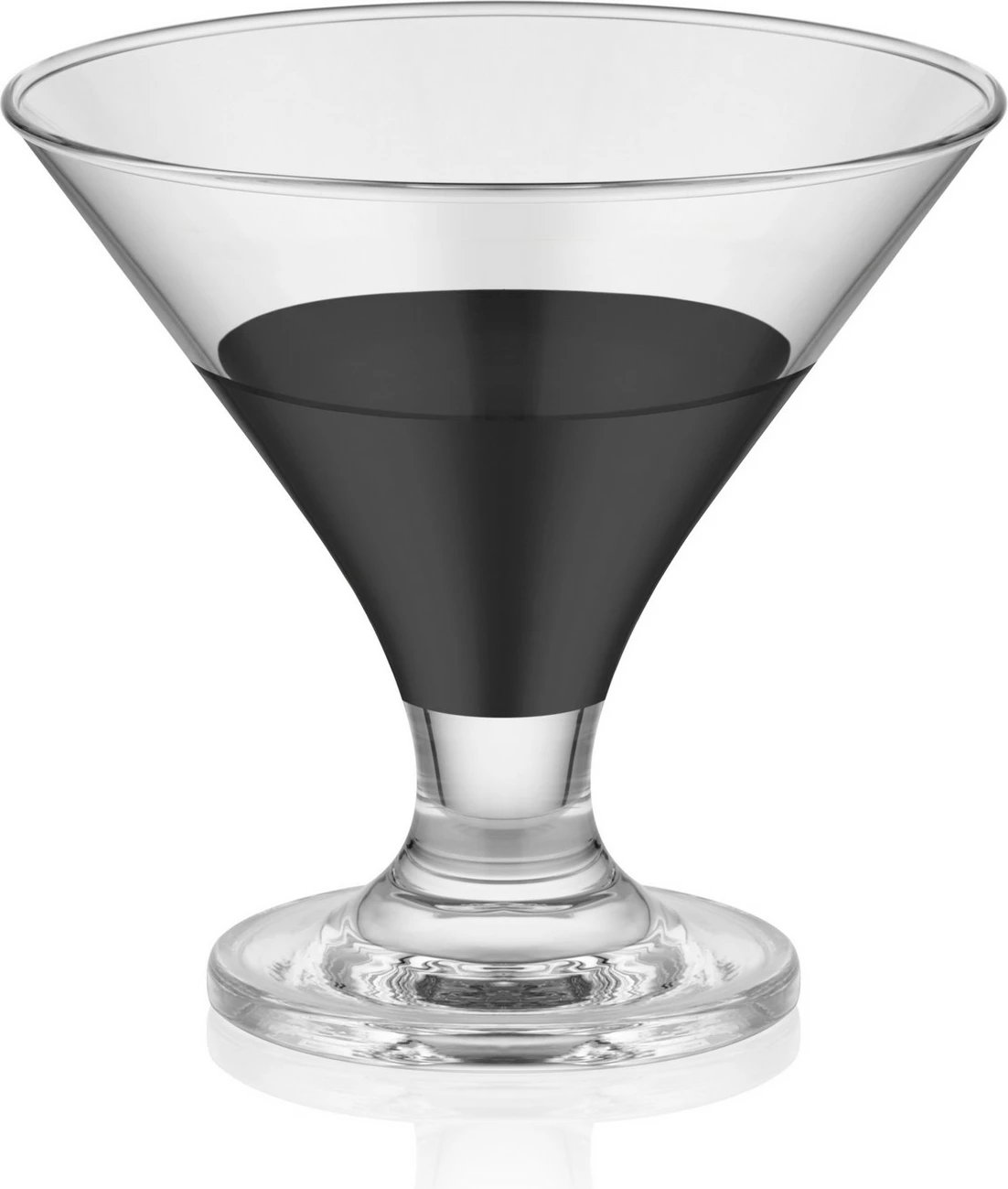 Set gotash akulli për akullore, qelq, ngjyrë e zezë, Hermia, DRK0005, 6 copë Set gotash akulli për akullore, qelq, ngjyrë e zezë, Hermia, DRK0005, 6 copë