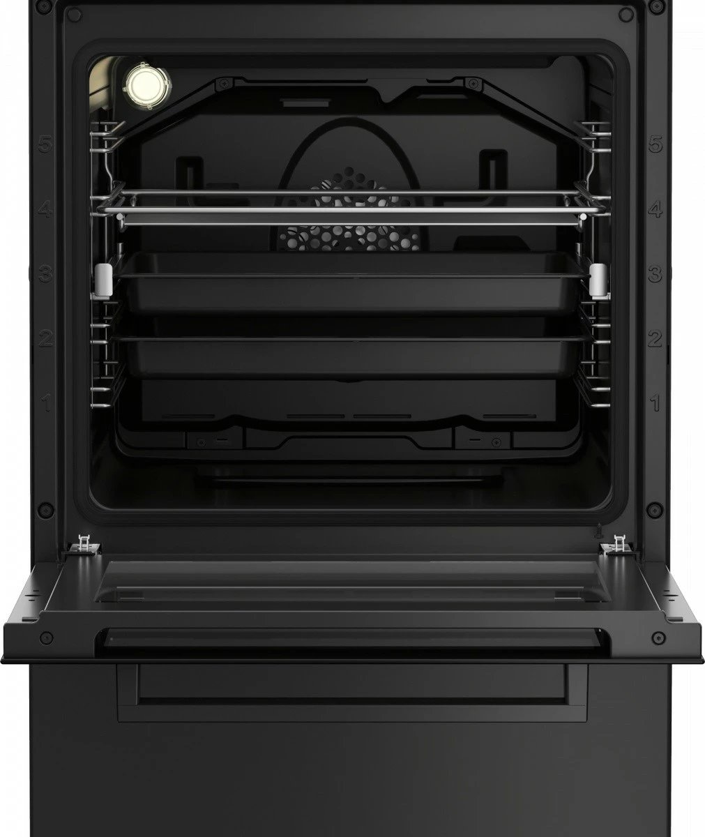Furrë dhe pianurë Beko FSM52331DBDS, 60L, 4 zona, gaz dhe rrymë, e zezë