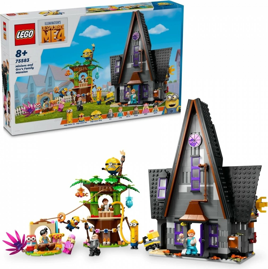 Set LEGO Minions Gru's Family Residence 75583, 868 pjesë, plastikë, për fëmijë, shumëngjyrësh