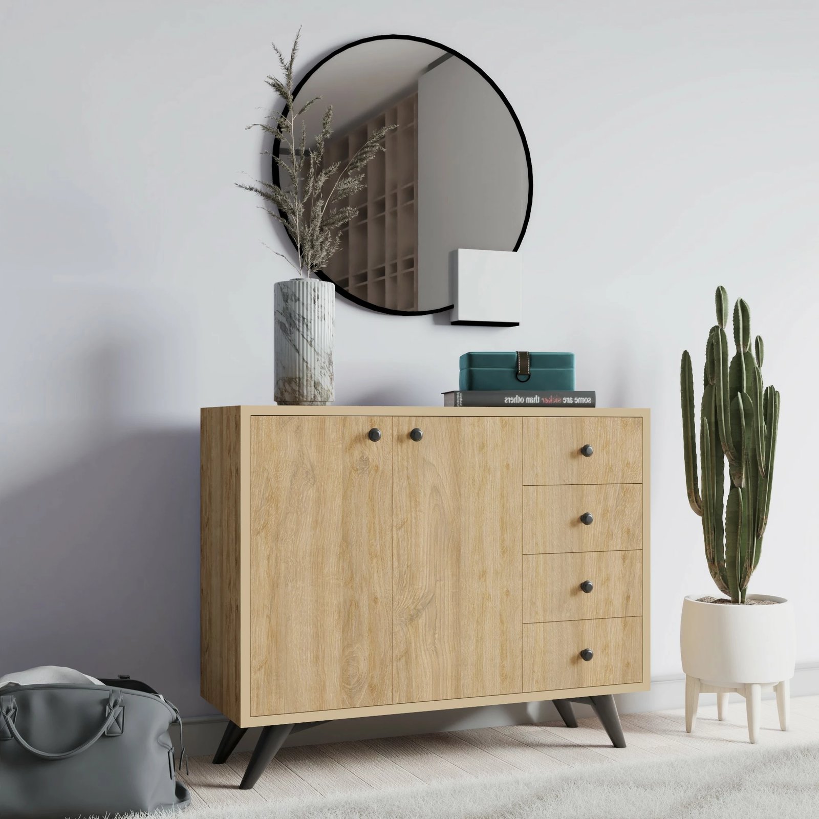 Dollap shumëpërdorimësh, ngjyrë lisi, Hanah Home, Waga