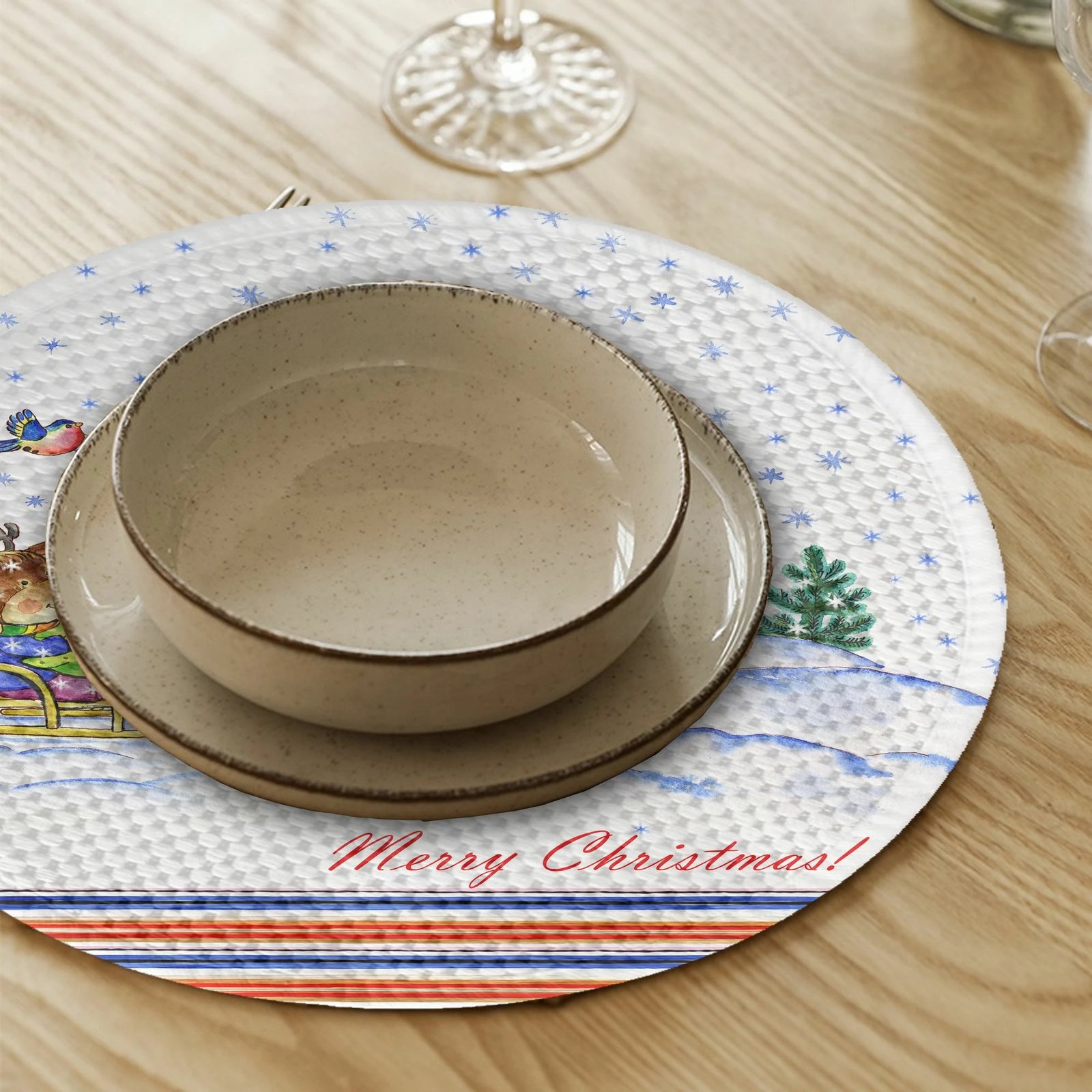 Set nënshtrues tavoline Hermia Concept, shumëngjyrësh, 4 copë, 37cm