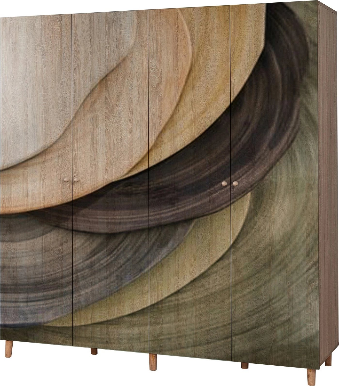 Dollap Hanah Home, Loni 4, ngjyrë Sonomo, 180x192x52cm