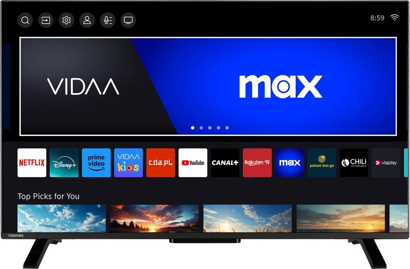 Televizor Toshiba QLED 40QV2F63DG, 40 inç, Full HD, Smart TV, i zi