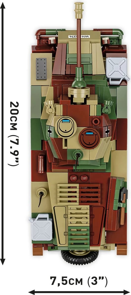 Set ndërtimi Cobi Klocki Sd.Kfz. 234/2 Puma, 470 pjesë, Kamuflazh