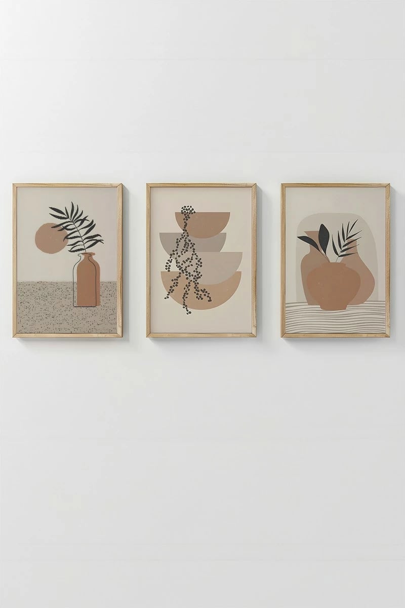 Pikturë dekorative me kornizë (3 copë), Wallity, 3Dartsohoset21