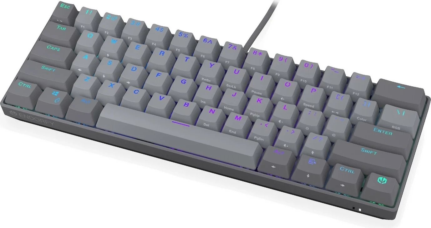 Tastierë mekanike Endorfy Thock V2 Compact, 60%, RGB, gri