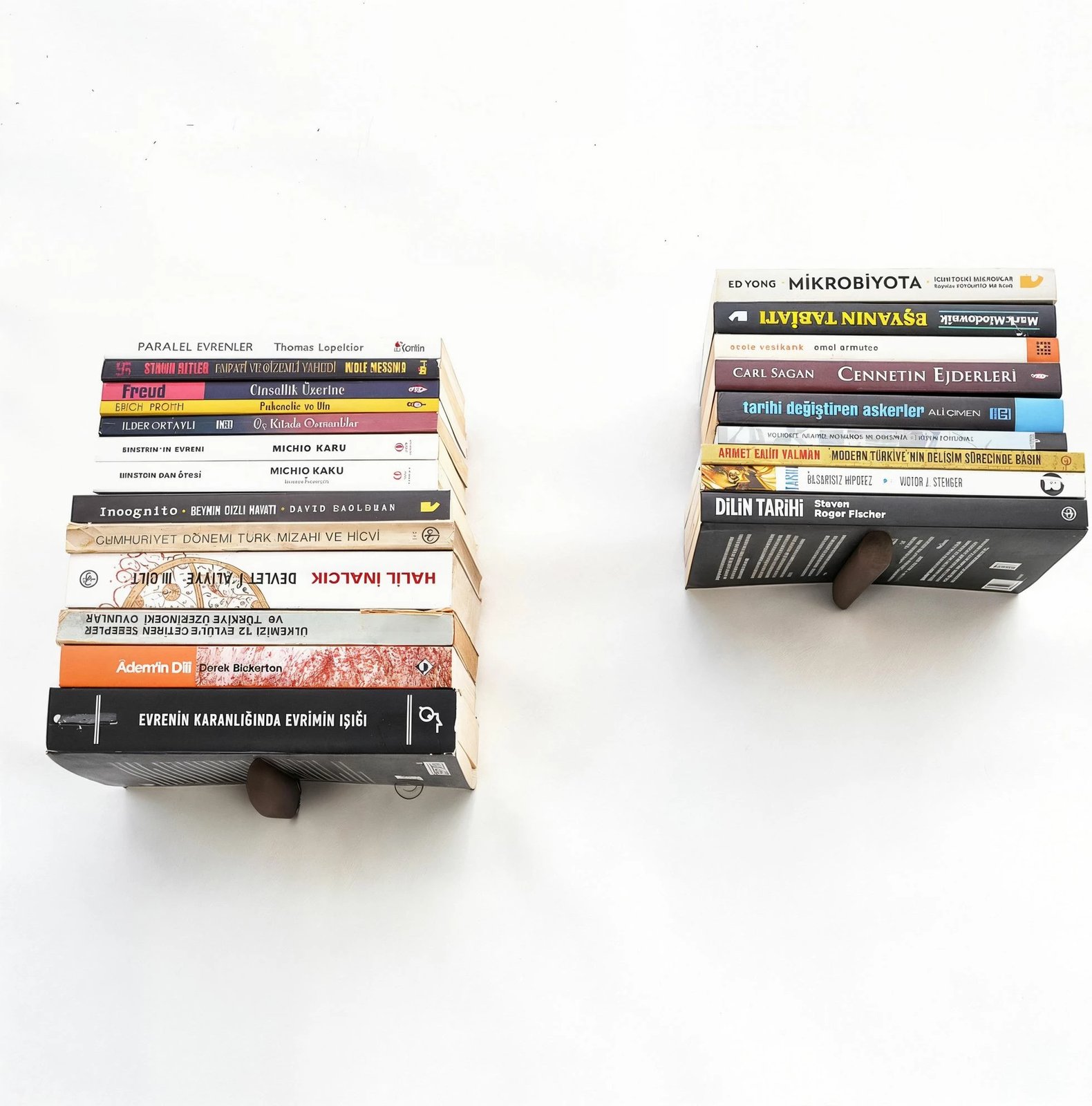 Raft dekorativ metalik për mur, ngjyrë kafe dhe e zezë, Hanah Home, Wr042, 2 copë