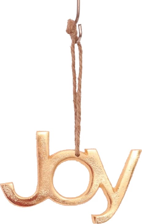 Dekoratë Krishtlindjesh JOY, alumin, ngjyrë ari, 7x0.5x10cm