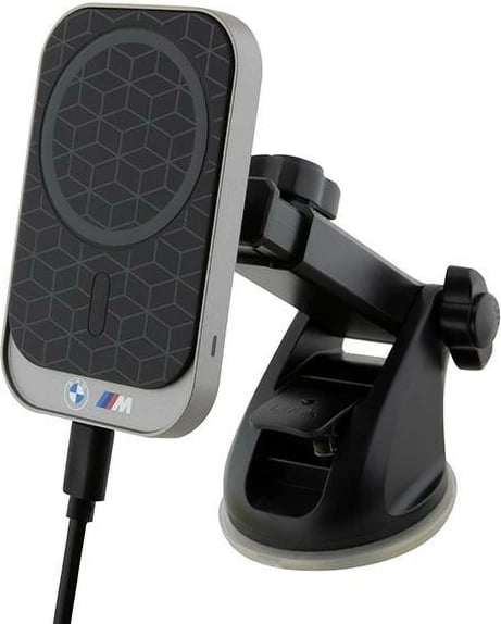 Mbajtës magnetik për veturë, BMW, BMMWCCMPGPK MagSafe M Edition, karikim pa tela 15W, montim panel/xham/grilë, USB-C, i zi