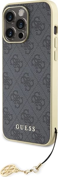 Mbështjellës Guess 4G Charms për iPhone 15 Pro Max, Gri