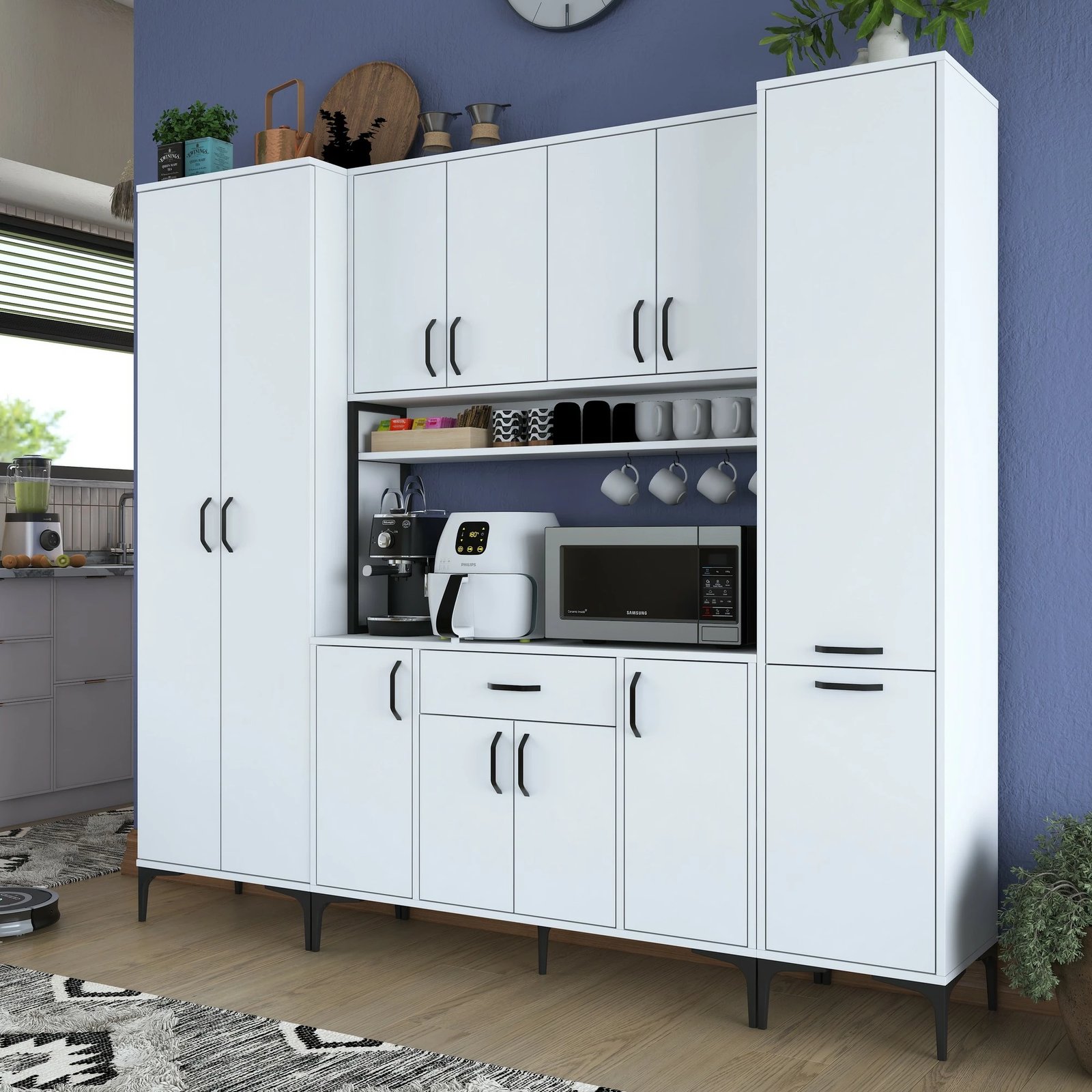 Dollap multifunksional Hanah Home, JE132 - 3053, ngjyrë e bardhë