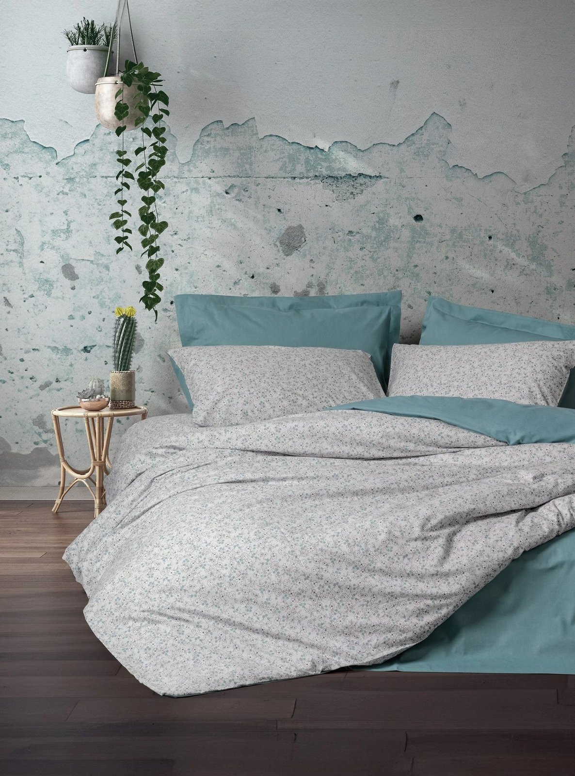 Set mbulesë për jorgan King, ngjyrë mente, L'essentiel, June Set mbulesë për jorgan King, ngjyrë mente, L'essentiel, June