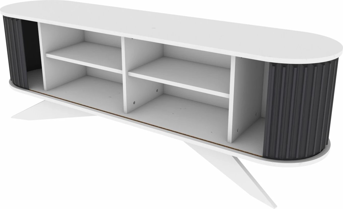 Komodë TV Hanah Home, anthracite dhe e bardhë, Stor