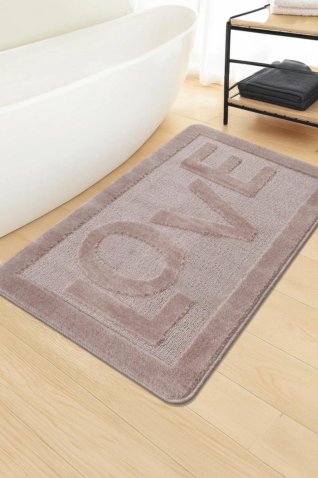 Tapet për banjo Mijölnir, Love, ngjyrë mink Tapet për banjo Mijölnir, Love, ngjyrë mink