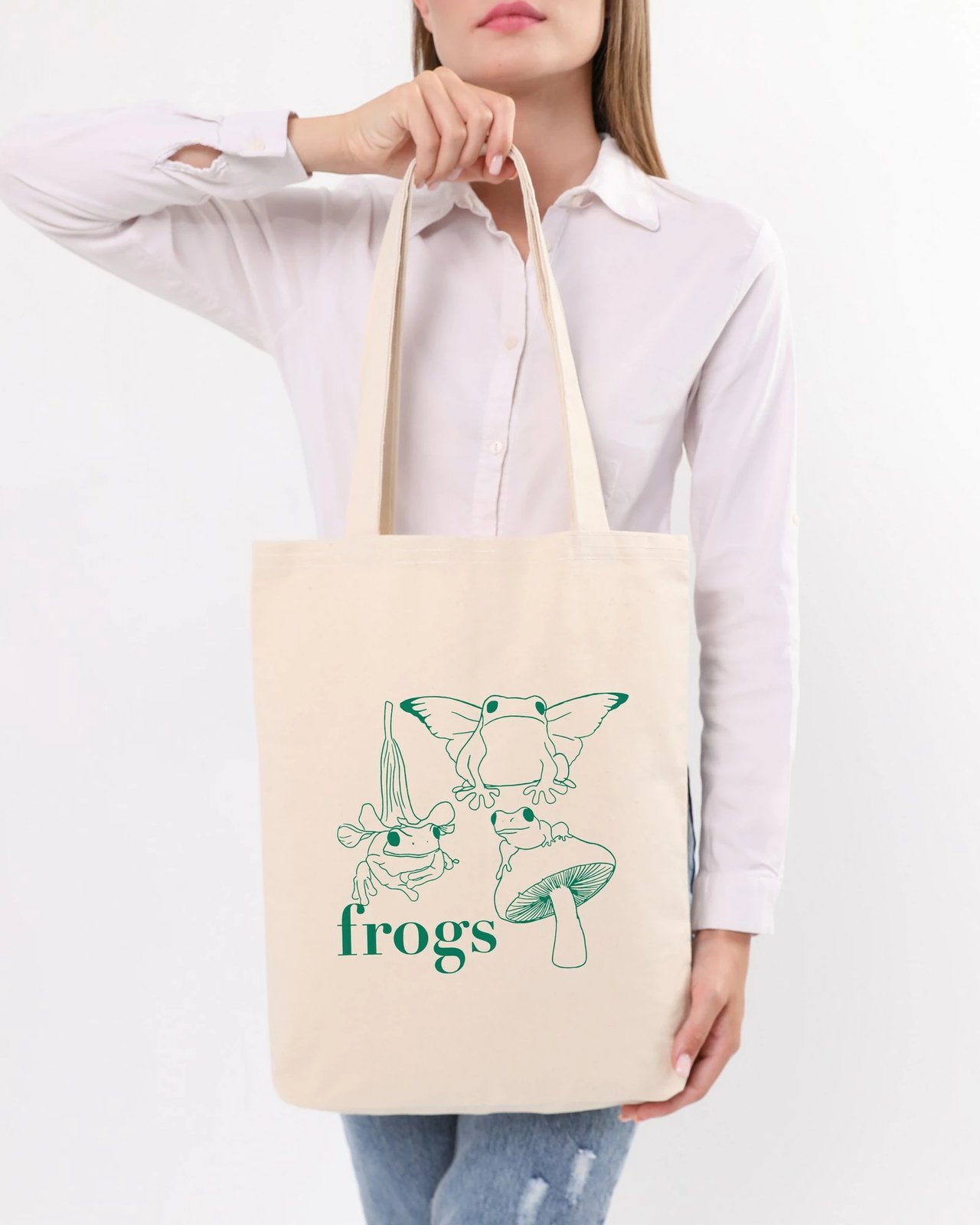 Torbë tote Zoozie Bags, krem, 35x40x8cm