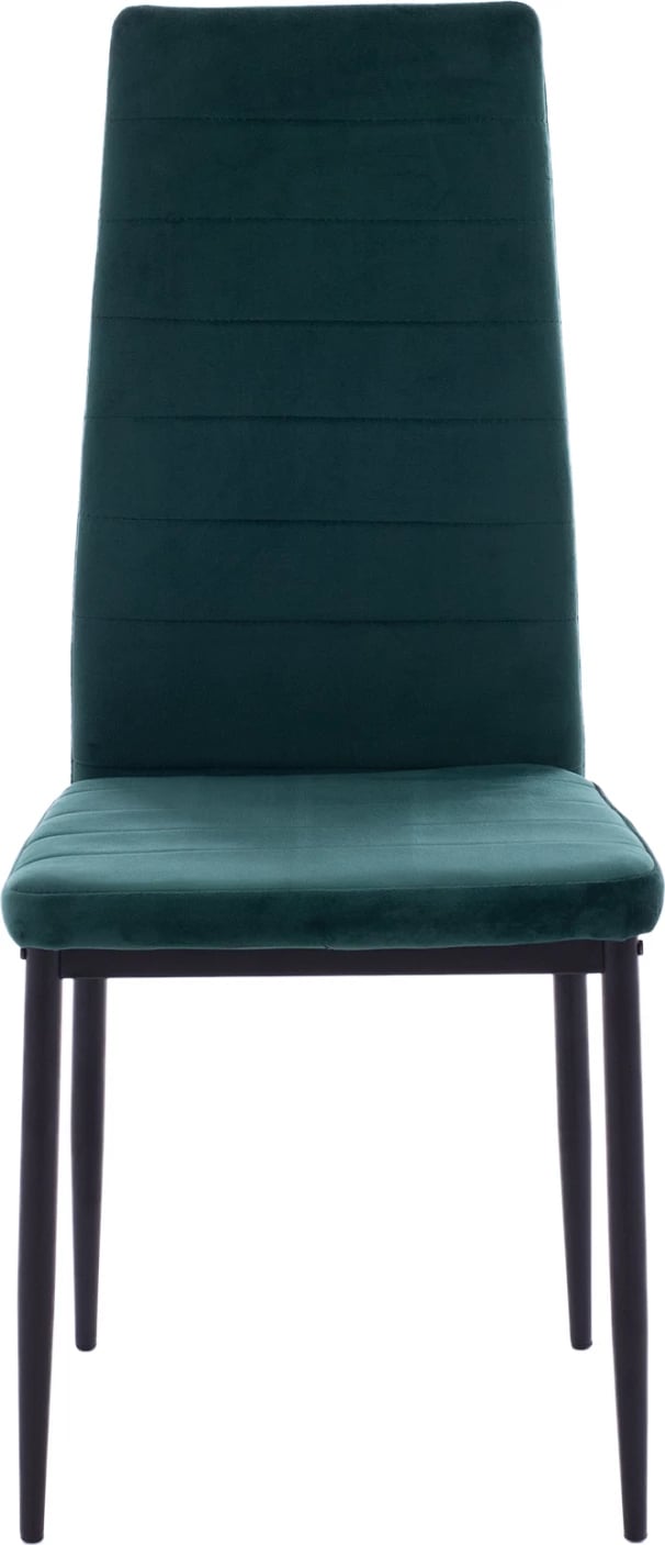 Karrige metalike FH0037.33, kadife e gjelbër, me kornizë metalike K/D, set prej 4 copë