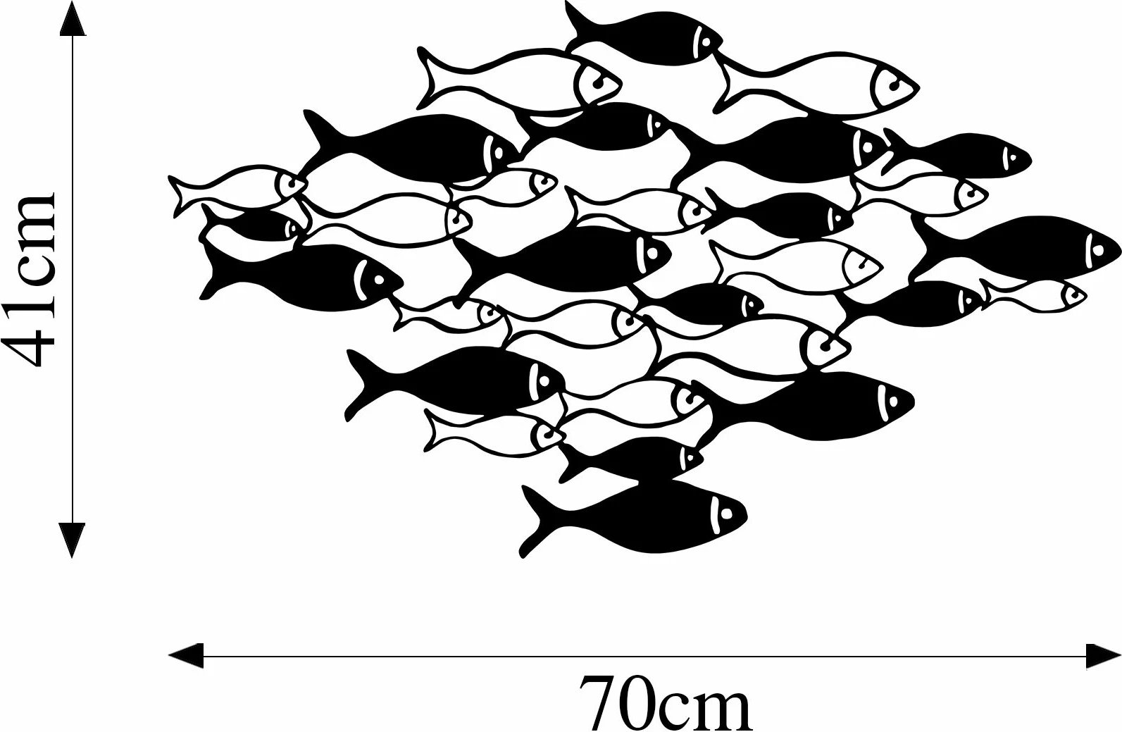 Aksesor dekorativ muri prej metali, peshq, Wallity, 41x70cm