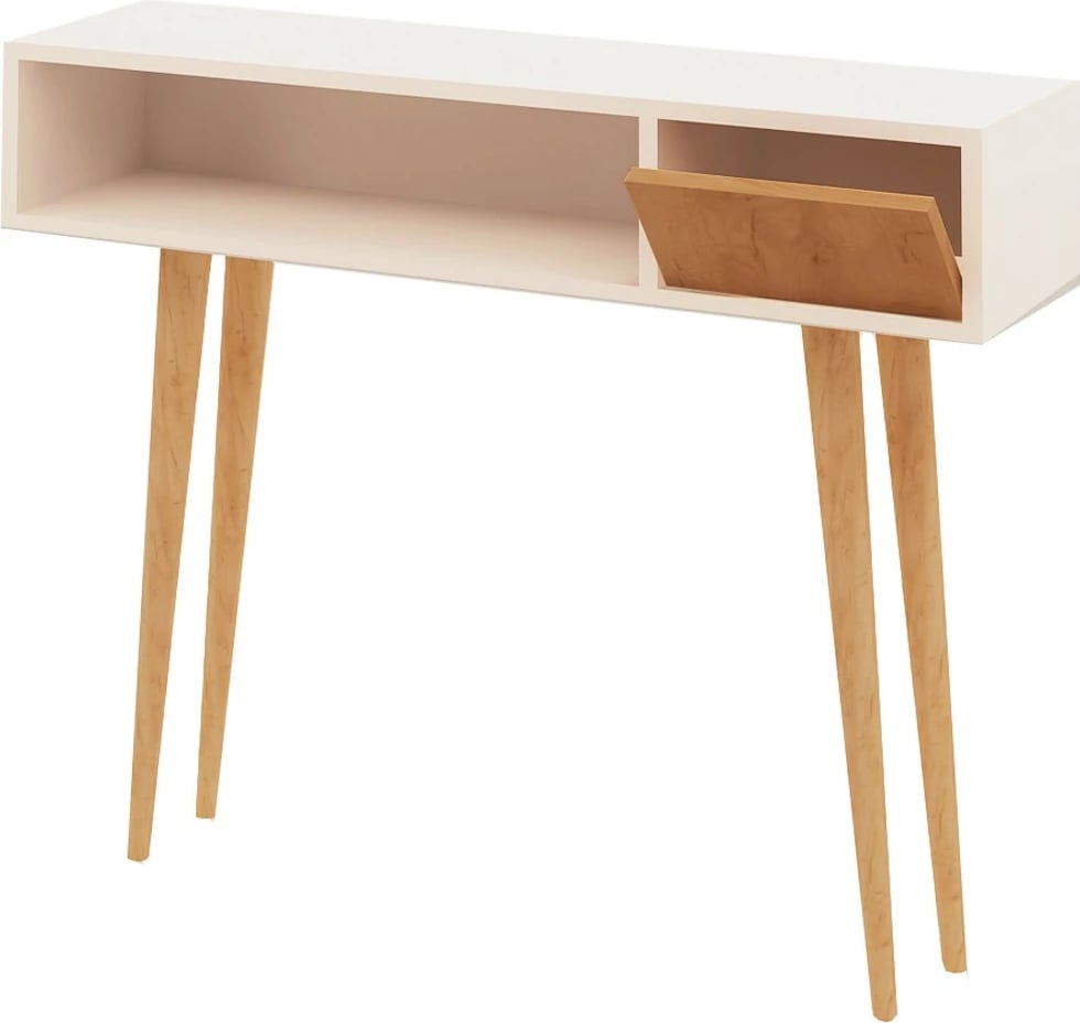 Komodë 2-shkallëshe, ngjyrë lis dhe e bardhë, Hanah Home Kiogi