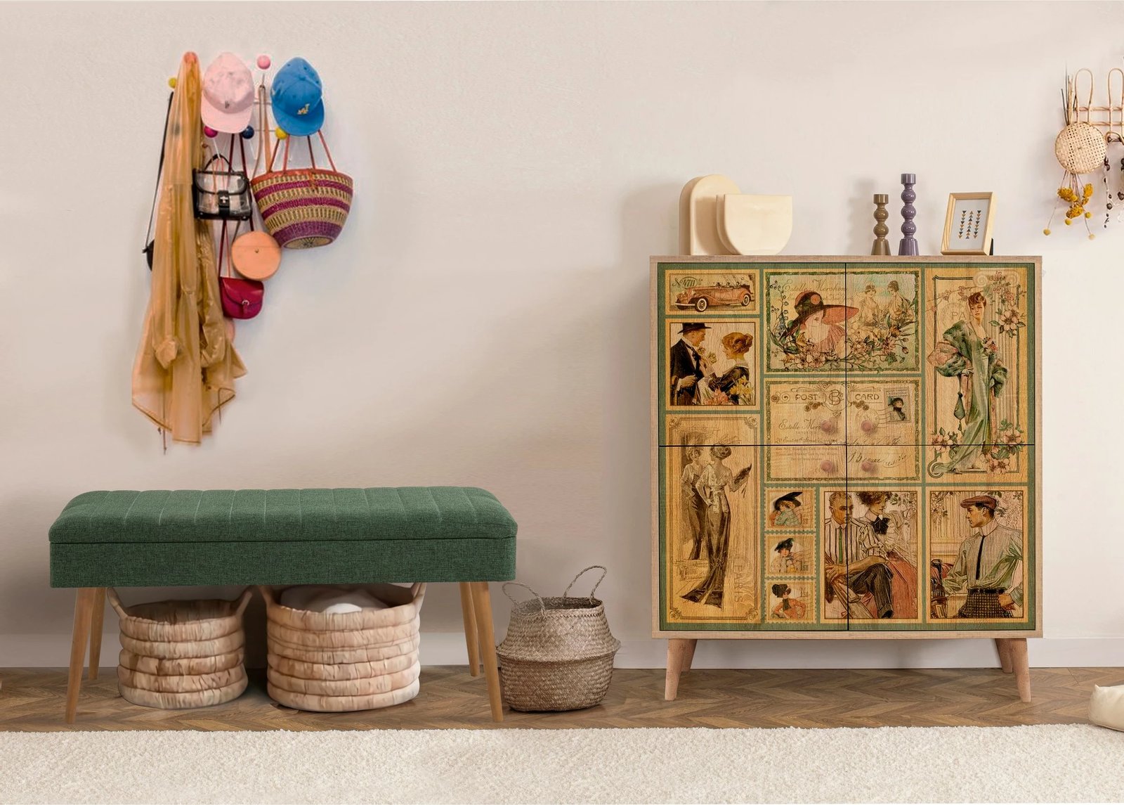 Set mobiljesh për korridor, Sonomo dhe e gjelbër, Skye Decor, 732-1070