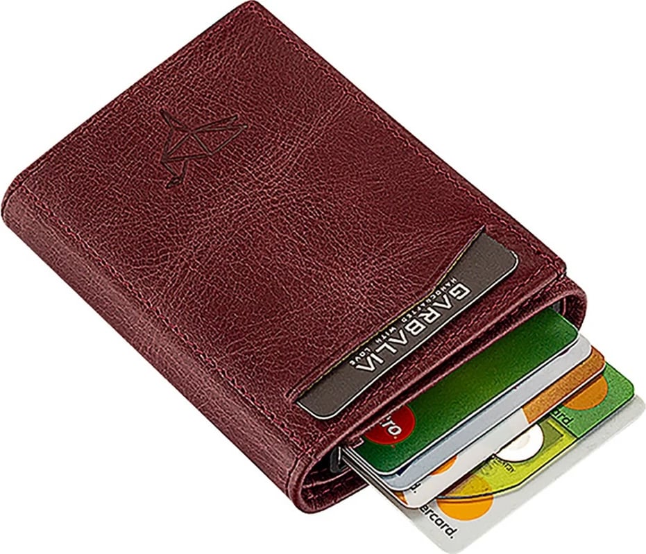 Portofol për burra, ngjyrë e kuqe claret, Zoozie Bags Bryant