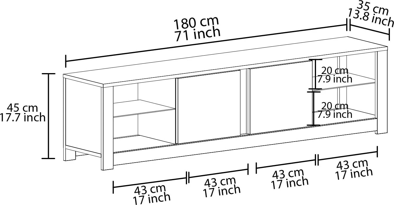 Komodë TV Skye Decor, ngjyrë gri, travertin, Aydos