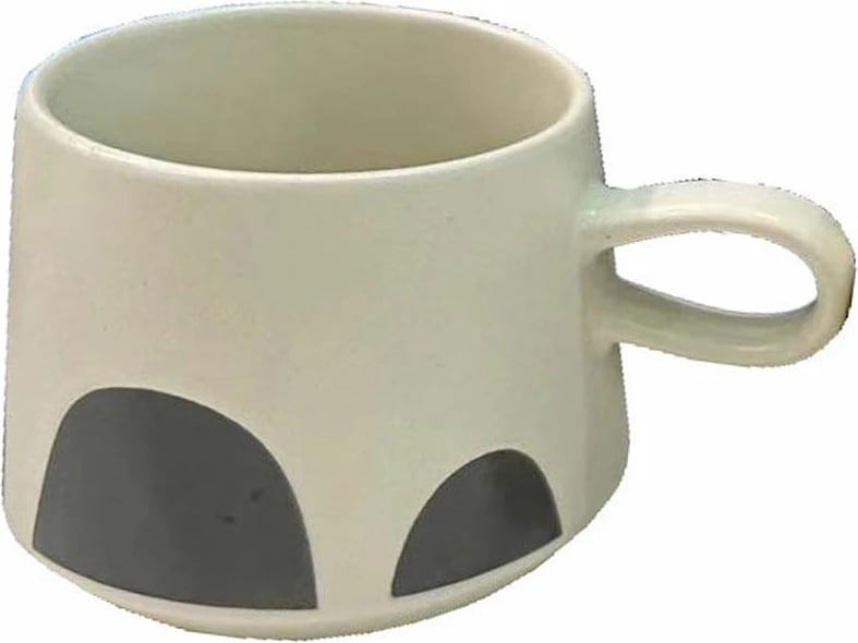 Filxhan Scandi, porcelan New Bone China, i bardhë me detaje elefanti, 8x8x8cm