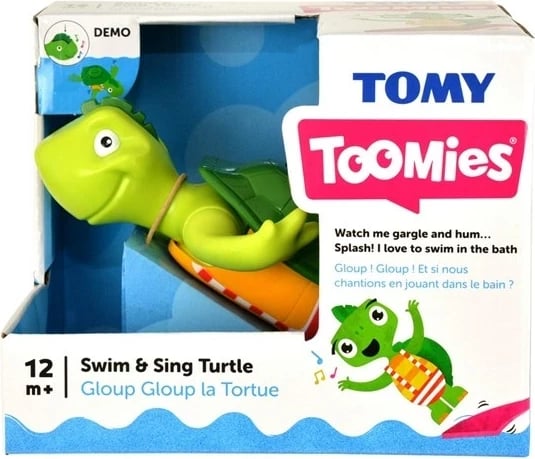 Lodër breshkë TOMY TOOMIES që noton dhe këndon, për fëmijë 12+ muaj, shumëngjyrëshe