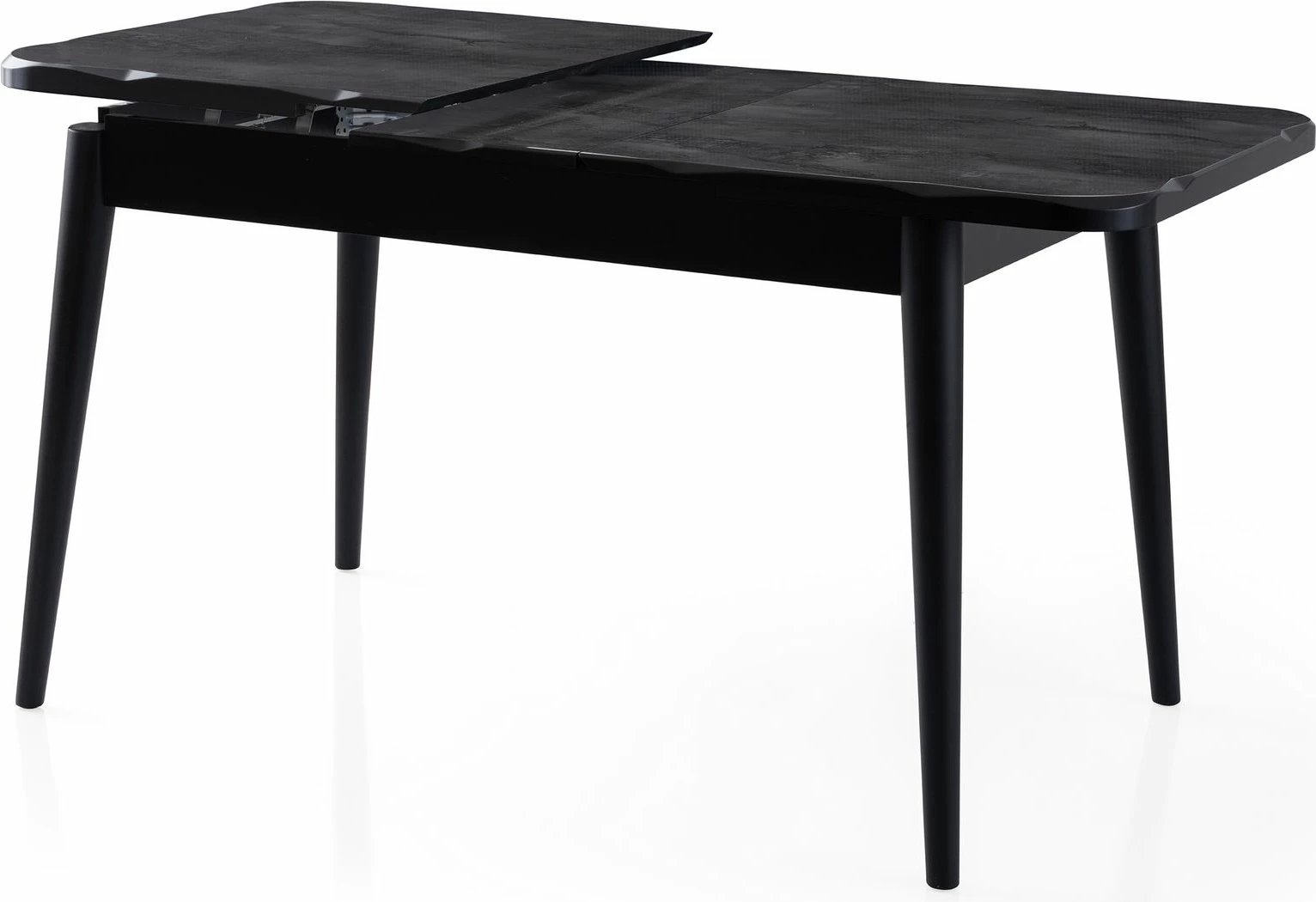 Tavolinë ngrënie me zgjatje, ngjyrë e zezë, Skye Decor, Crea - 2941