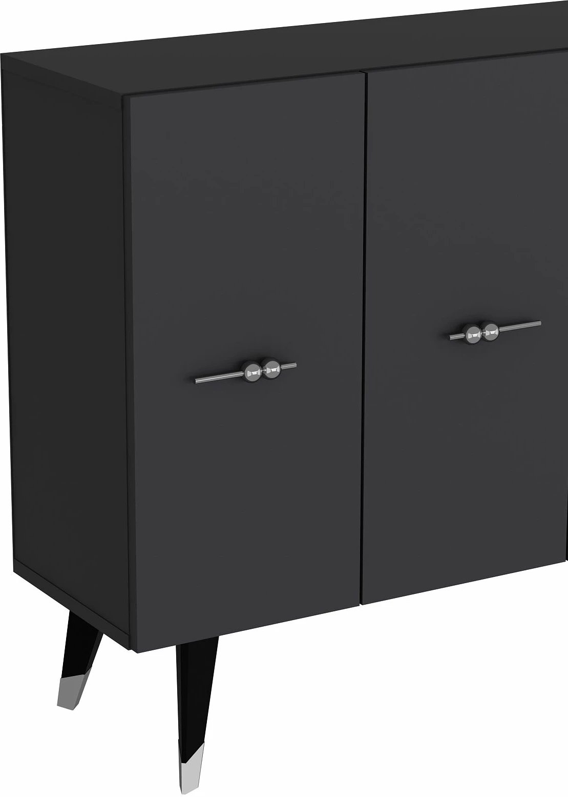 Konsol Skye Decor, ngjyrë argjendi dhe antracit, Quart Salkım