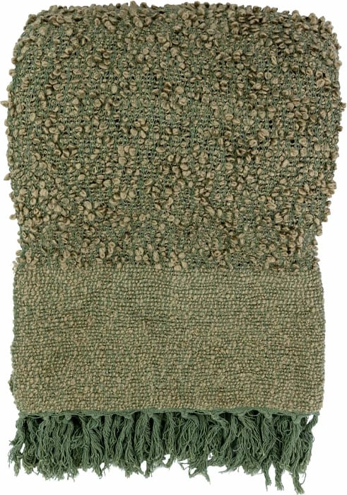 Batanije dekorative SIMPUL, material stof, ngjyrë ulliri, 130x170cm