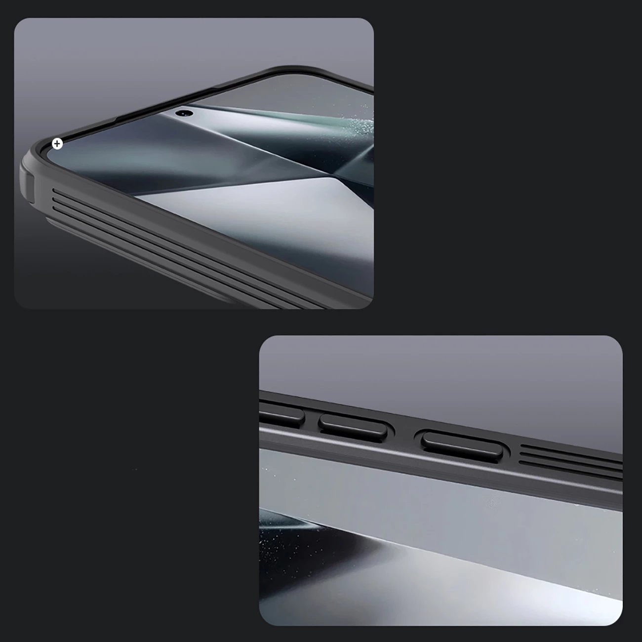 Mbështjellës Nillkin CamShield Pro për Samsung Galaxy S25, me mbulesë kamere, i zi