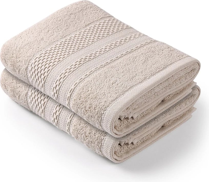 Set peshqirësh duarsh (2 copë), Mijölnir, Piramit, ngjyrë kapuçino