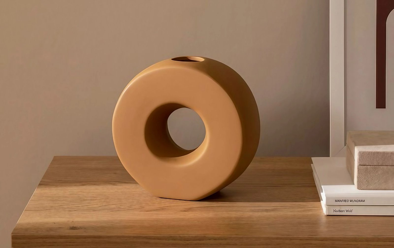 Vazo Evila Originals, ngjyrë tan, CY0165, 20x8x19cm