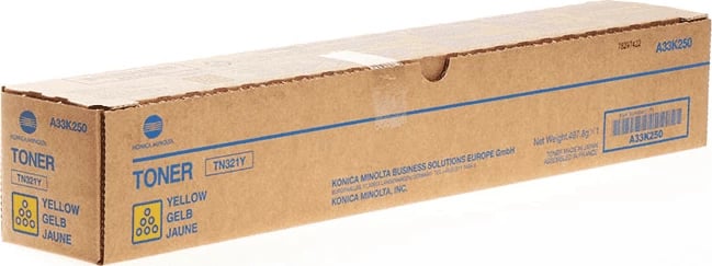 Toner Konica Minolta TN321Y A33K250 rendiment 25,000 faqe, e verdhë