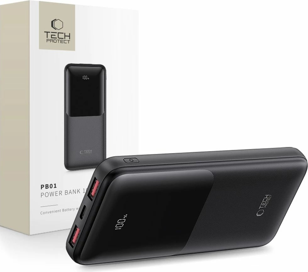 Powerbank Tech-Protect PB01 10000mAh 22.5W, e zezë