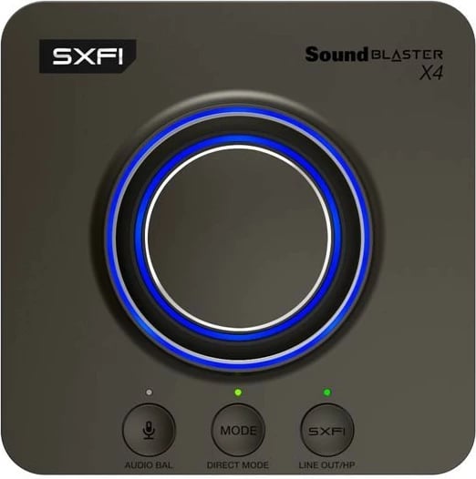 Kartë zanore e jashtme Creative Sound Blaster X4, 7.1, USB-C, e zezë