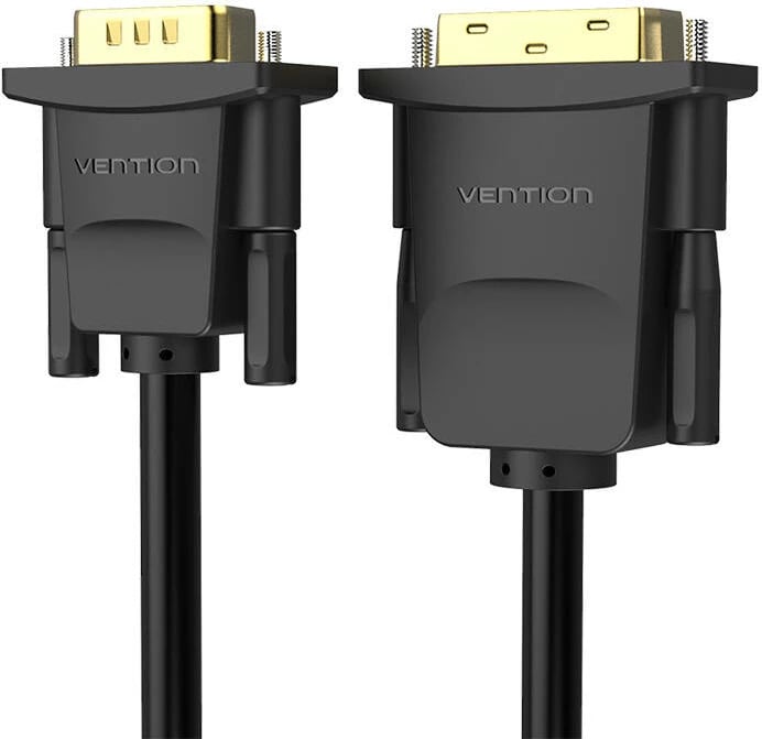 Kabllo DVI (24+1) në VGA Vention EABBG, 1.5m, 1080p, e zezë