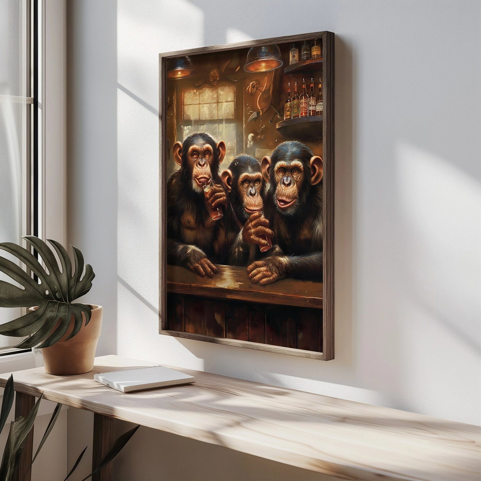 Pikturë dekorative me kornizë MDF, Wallity, shumëngjyrëshe, HUM096, 50x70x3.5cm