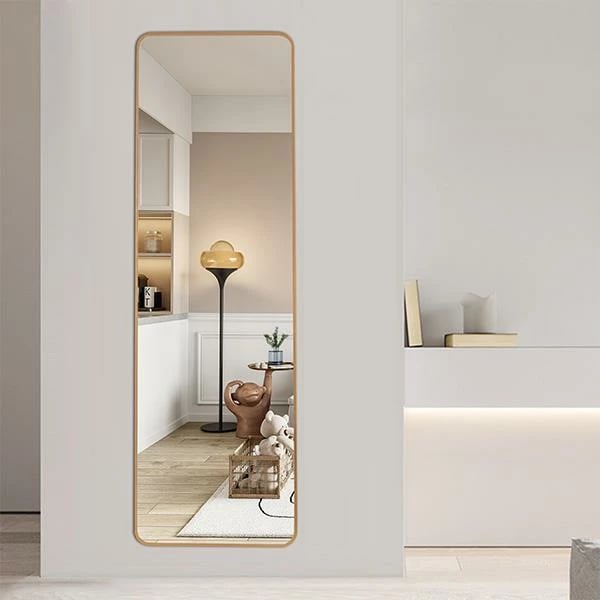 Pasqyrë murale Nextdeco me kornizë ari, 40x120cm