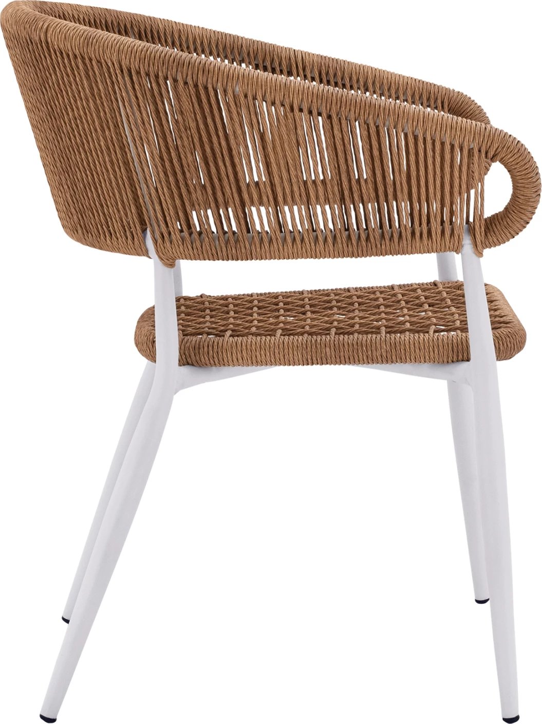 Karrige alumini EULO FH5783.12, ngjyrë e bardhë, ratan sintetik, 55,5x63,5x78H cm