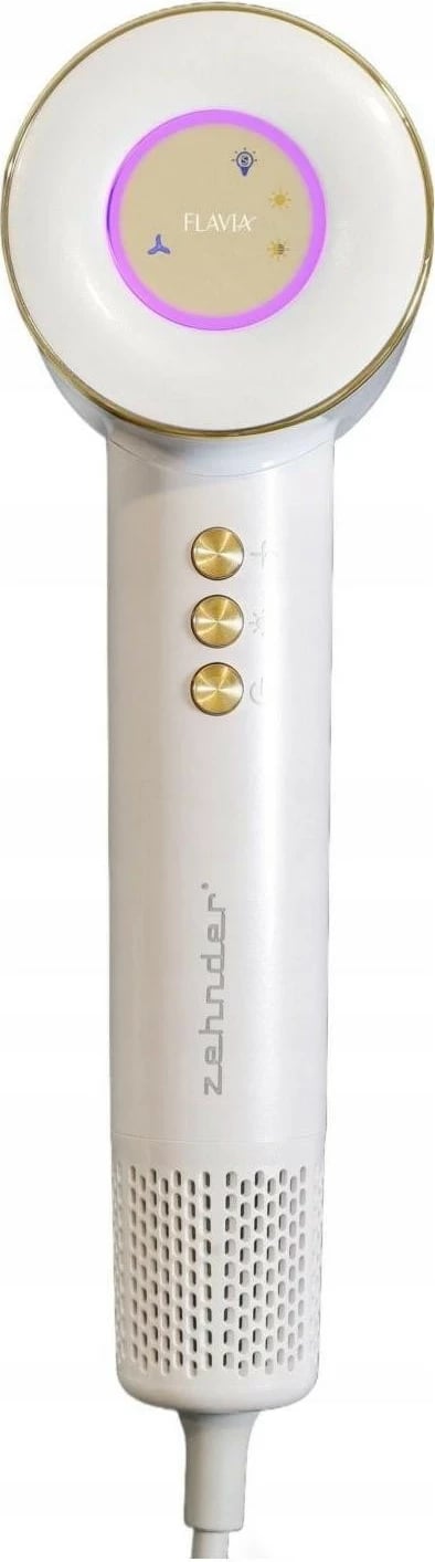 Tharëse flokësh Zehnder Flavia S1000B, 1600W, ekran LED, bardhë