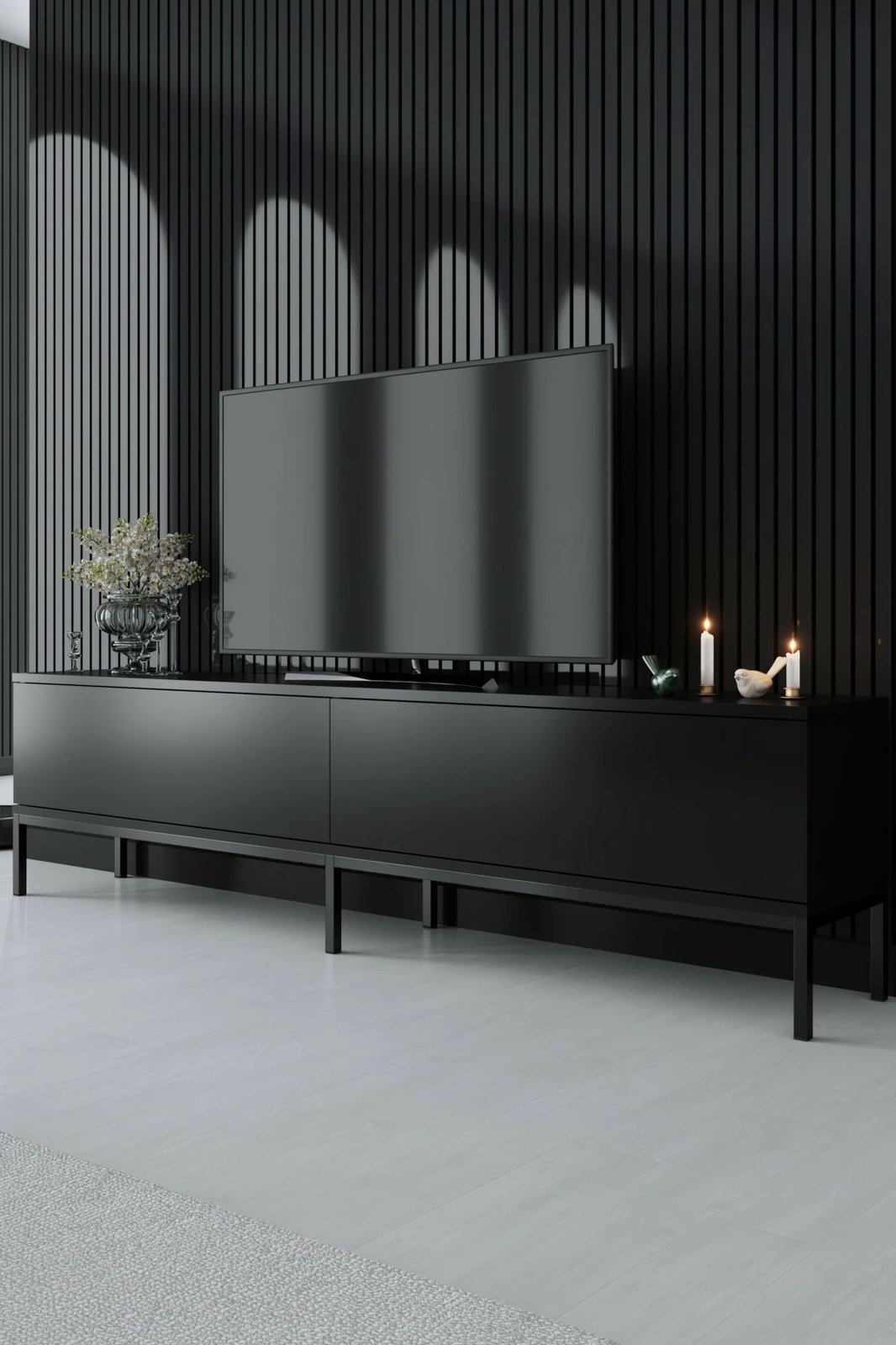 Komodë për TV Hanah Home, ngjyrë e zezë, Lord