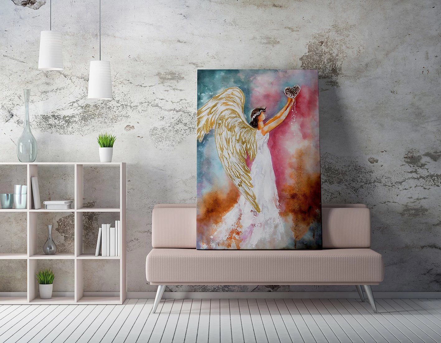 Pikturë dekorative në kanavacë, shumëngjyrëshe, WY255, 70x100cm