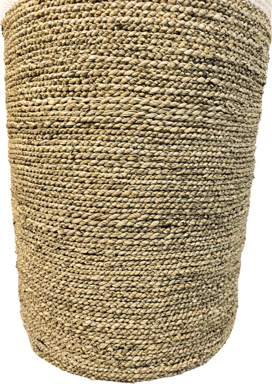 Set shporta dekorative Fesia, 3 copë, ngjyrë natyrale-bardhë, seagrass