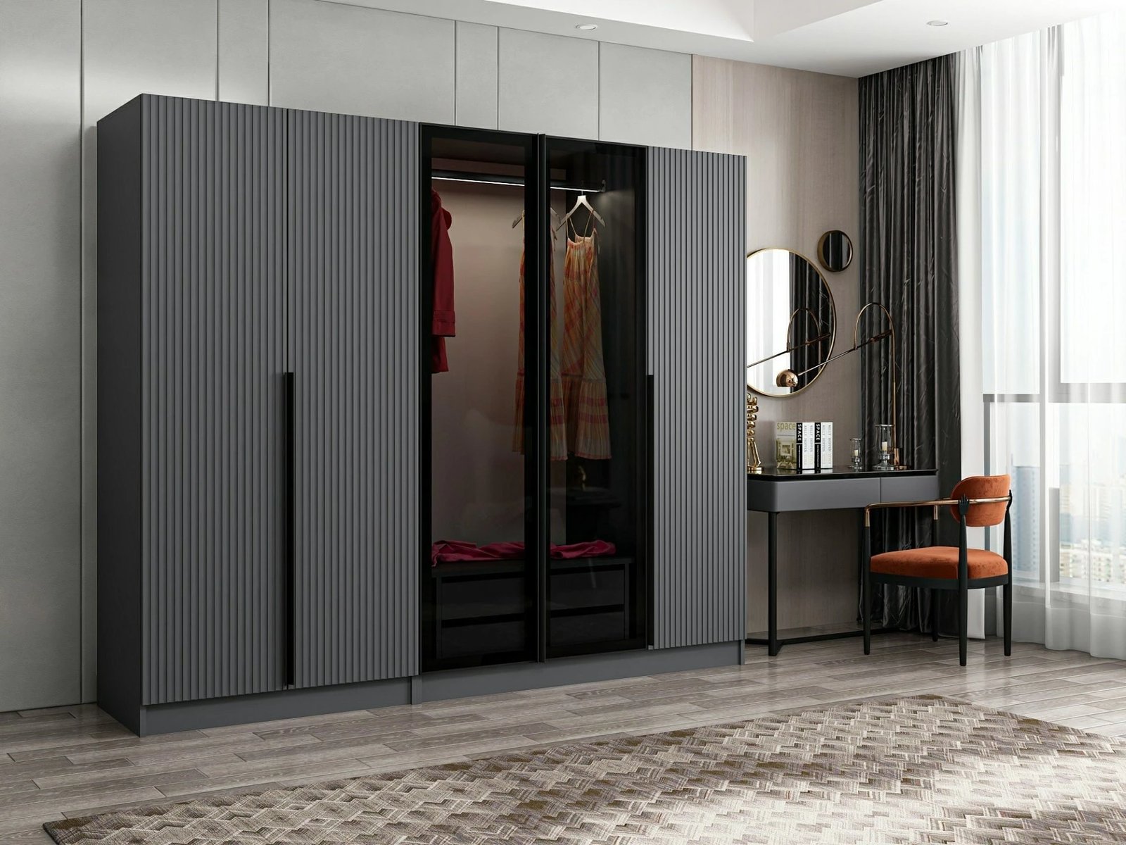 Dollap garderobe Fume, Skye Decor, Kale Plus - 7803