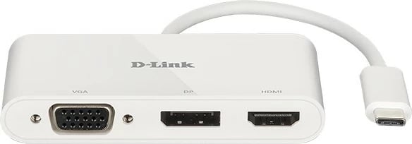 Adapter USB-C D-Link DUB-V310, 3 porte video, i bardhë