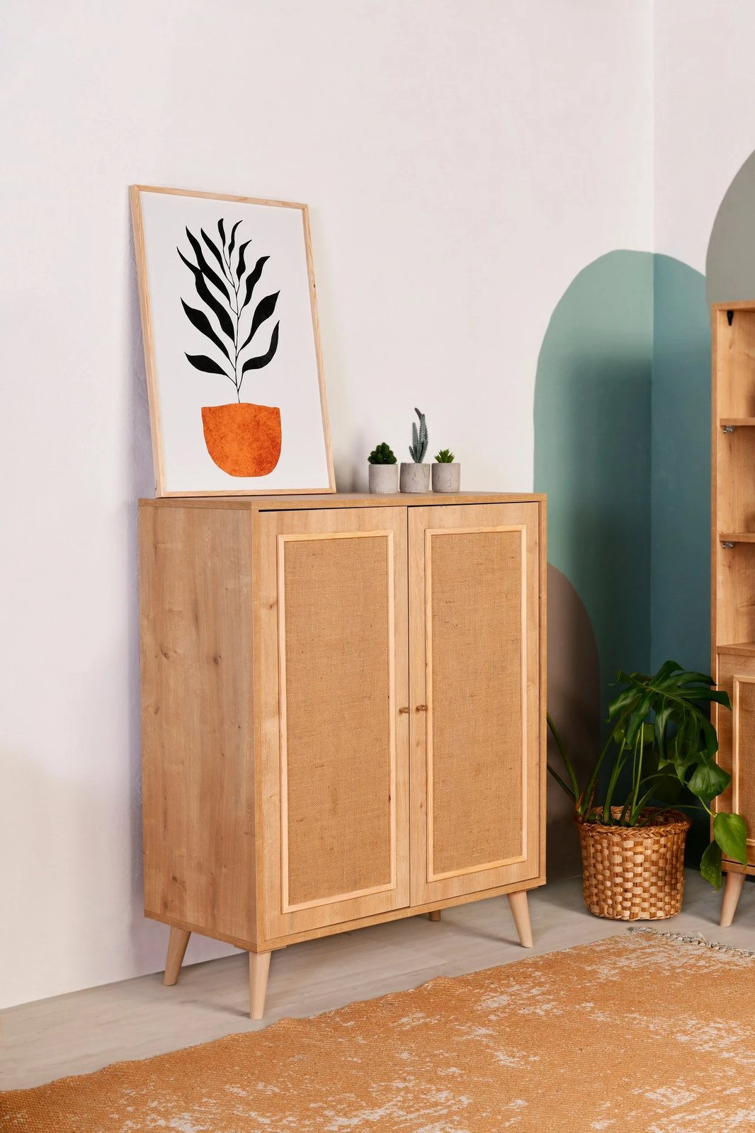 Komodë anësore Hanah Home, Jüt, ngjyrë lisi